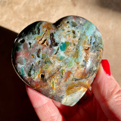 Ocean Jasper heart 7CM OJ1