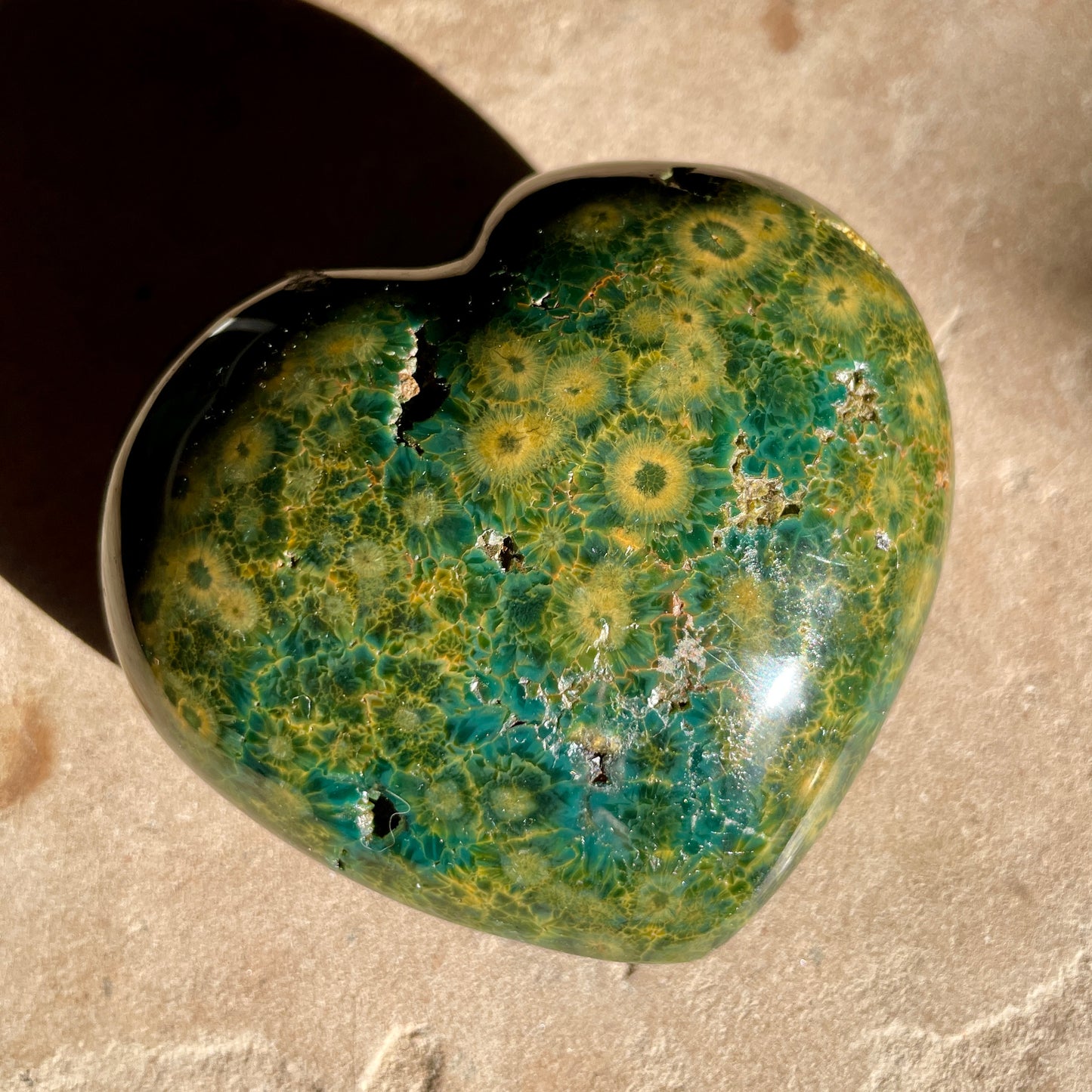 Ocean Jasper heart 8CM OJ3