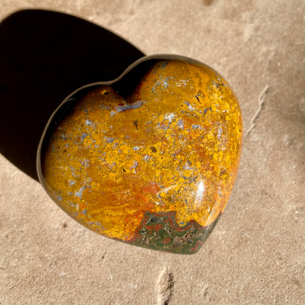Ocean Jasper heart 6CM -OJ7