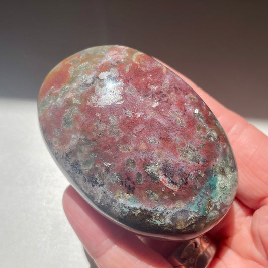 Ocean Jasper Palm stone 6.5CM