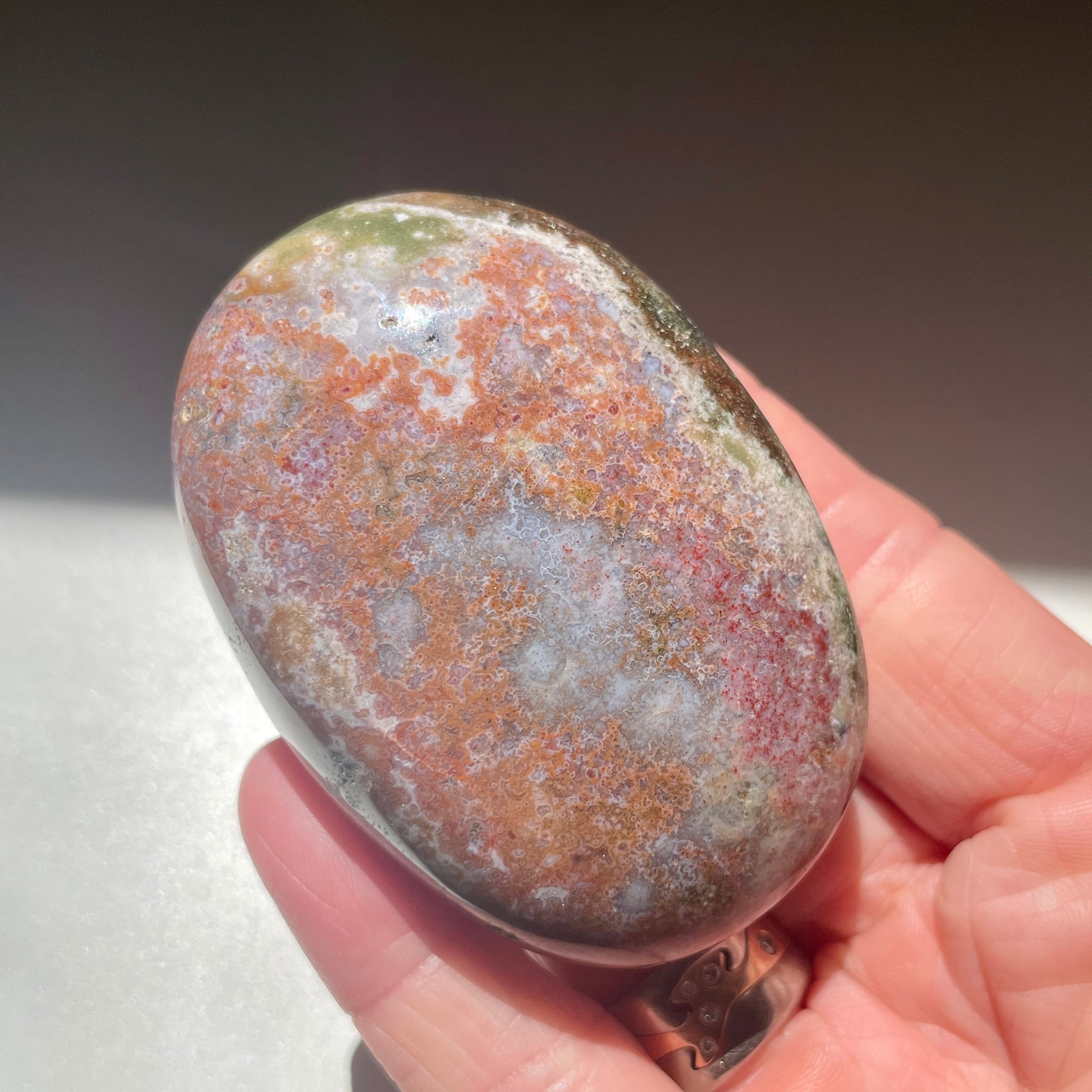 Ocean Jasper Palm stone 6.5CM