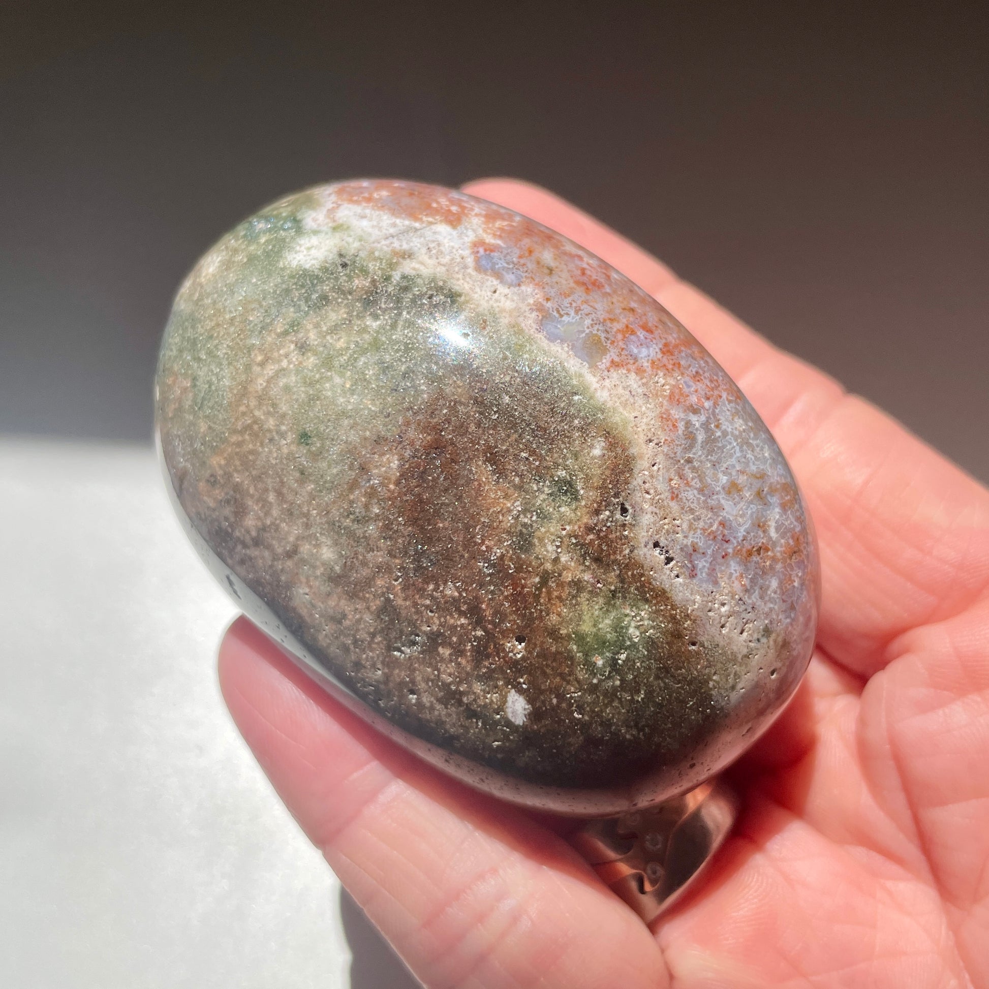 Ocean Jasper Palm stone 6.5CM
