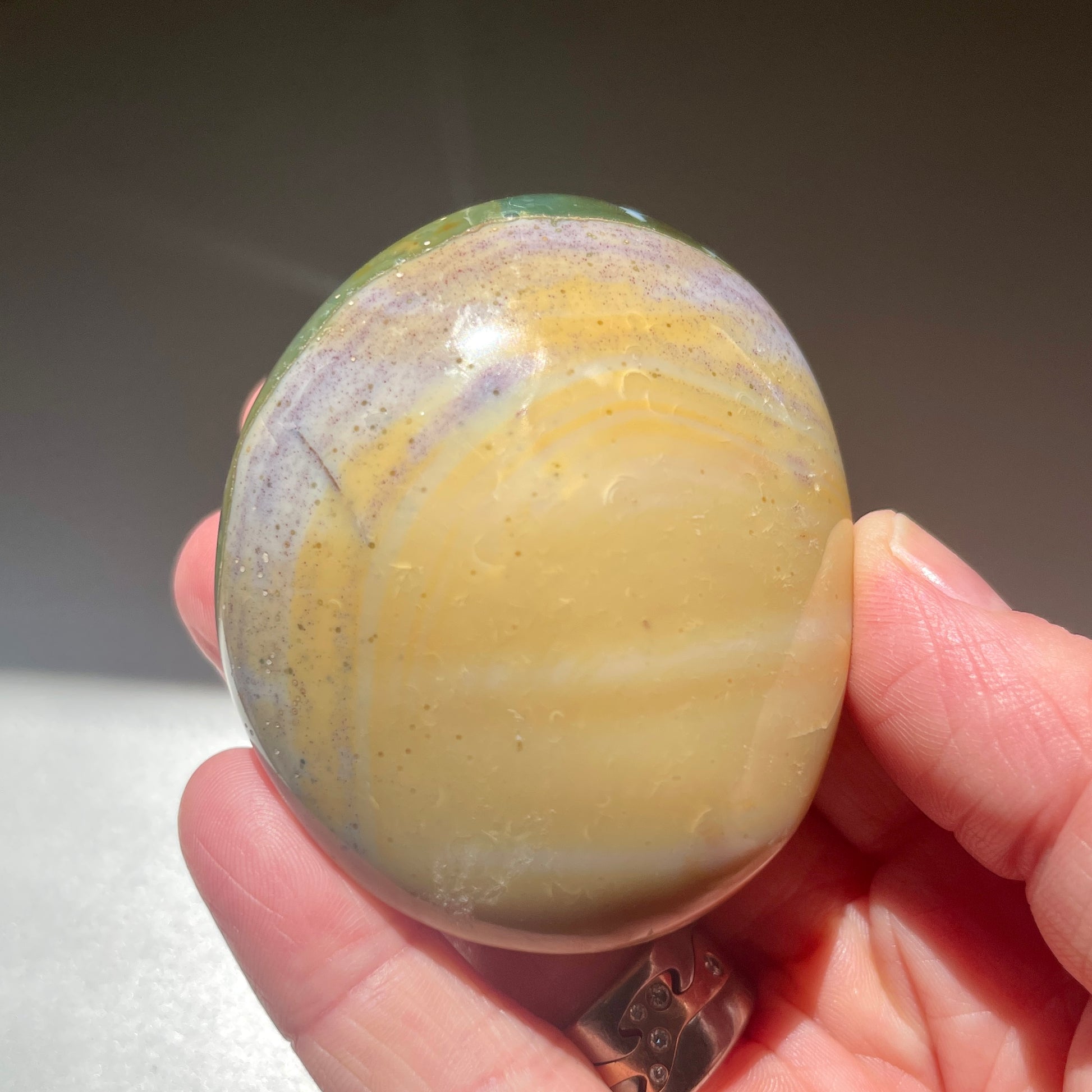 Ocean Jasper Palm stone 6.5CM