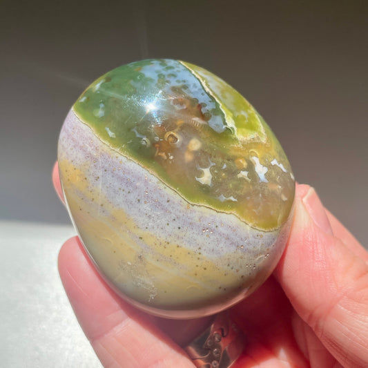 Ocean Jasper Palm stone 6.5CM