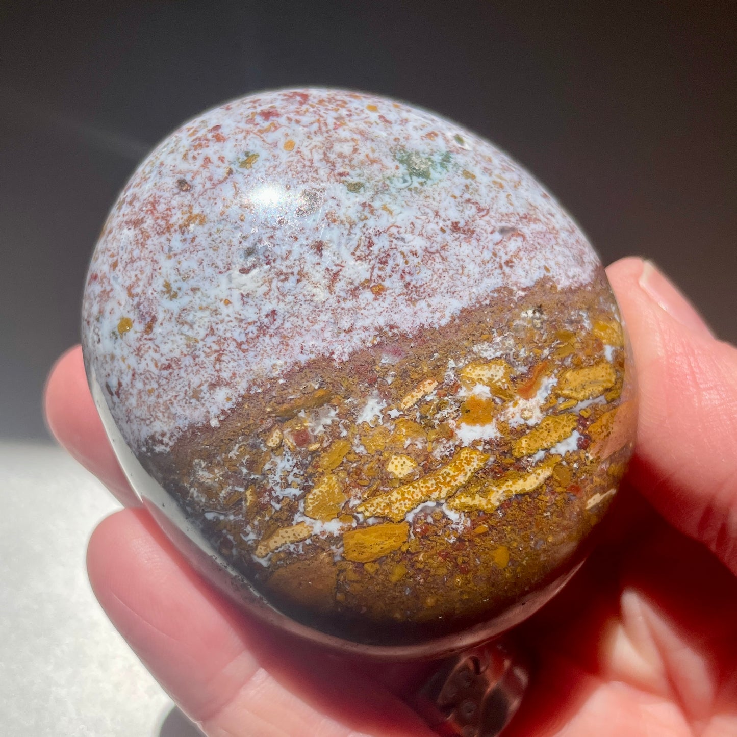Ocean Jasper Palm stone 6CM