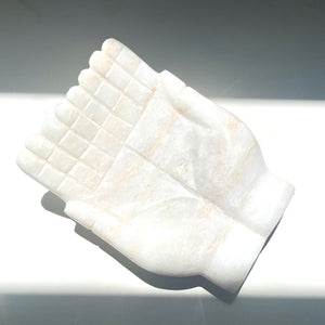 White Jade Offering hands bowl - LG
