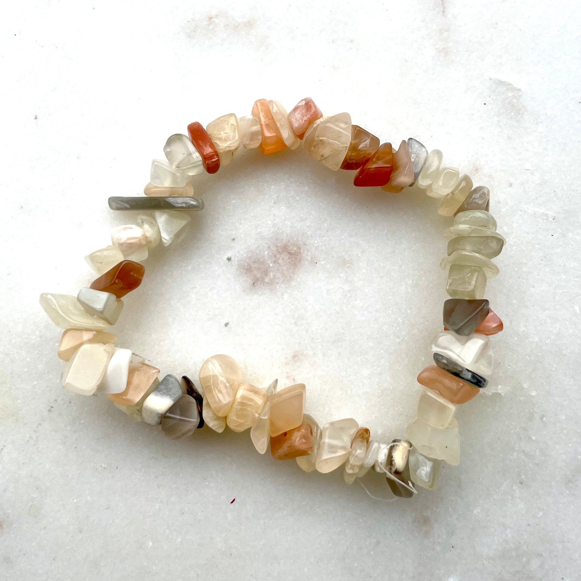 Peach Moonstone Chip bracelet
