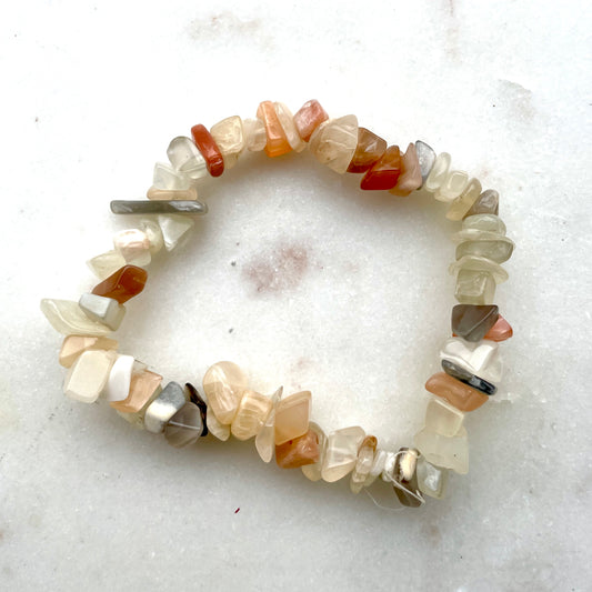 Peach Moonstone Chip bracelet