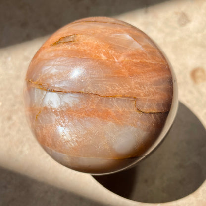 Peach Moonstone Sphere 7CM