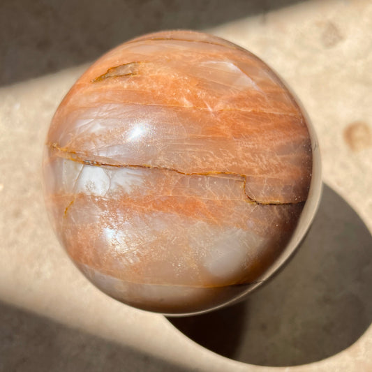 Peach Moonstone Sphere 7CM