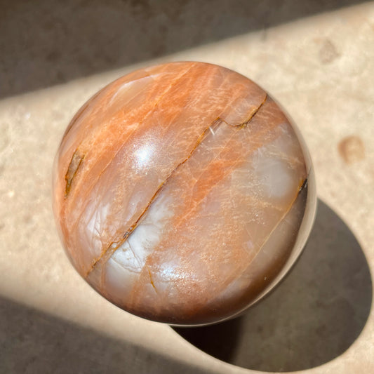 Peach Moonstone Sphere 7CM