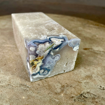 Pink Amethyst Tower with blue agate 11.5cm