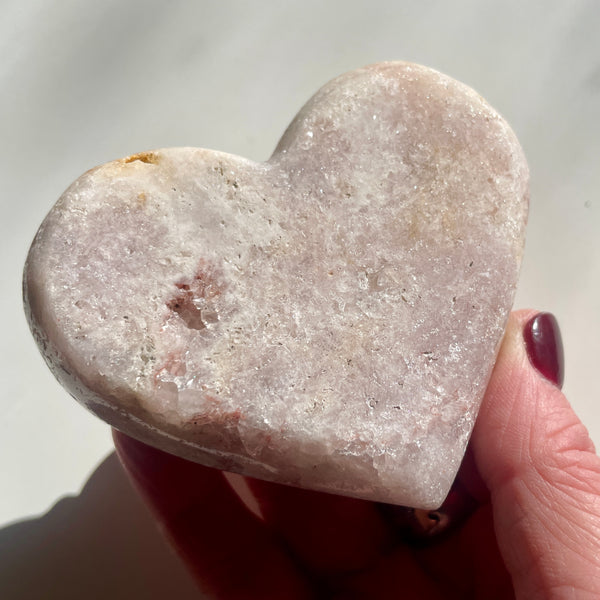 Pink Amethyst heart 7CM