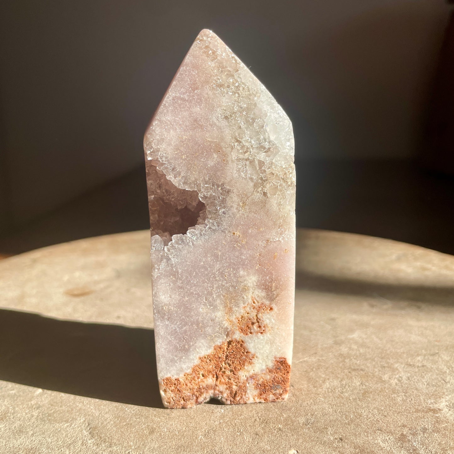 Pink Amethyst druzy Tower  10.5cm