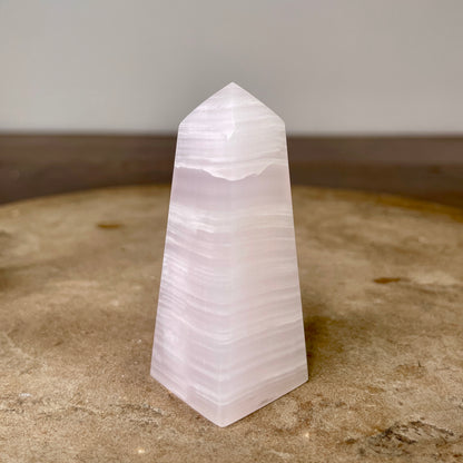 Pink Mangano Calcite Tower 6.5CM