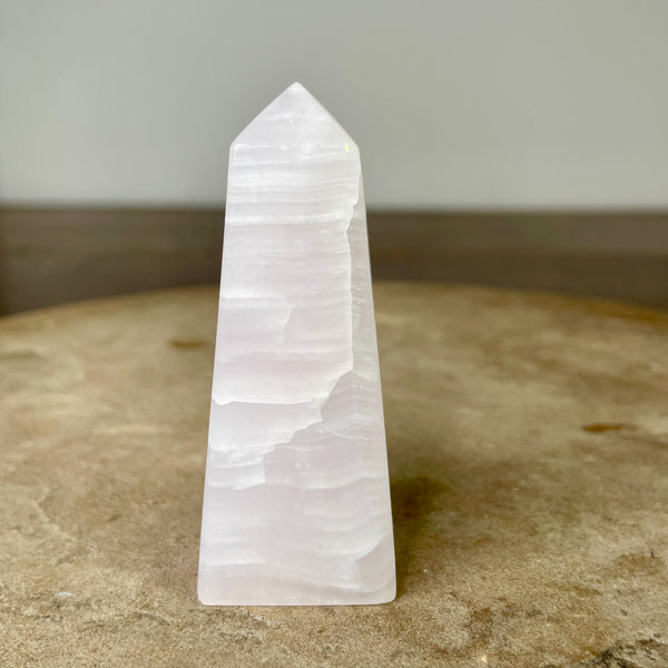 Pink Mangano Calcite Tower 7.5CM