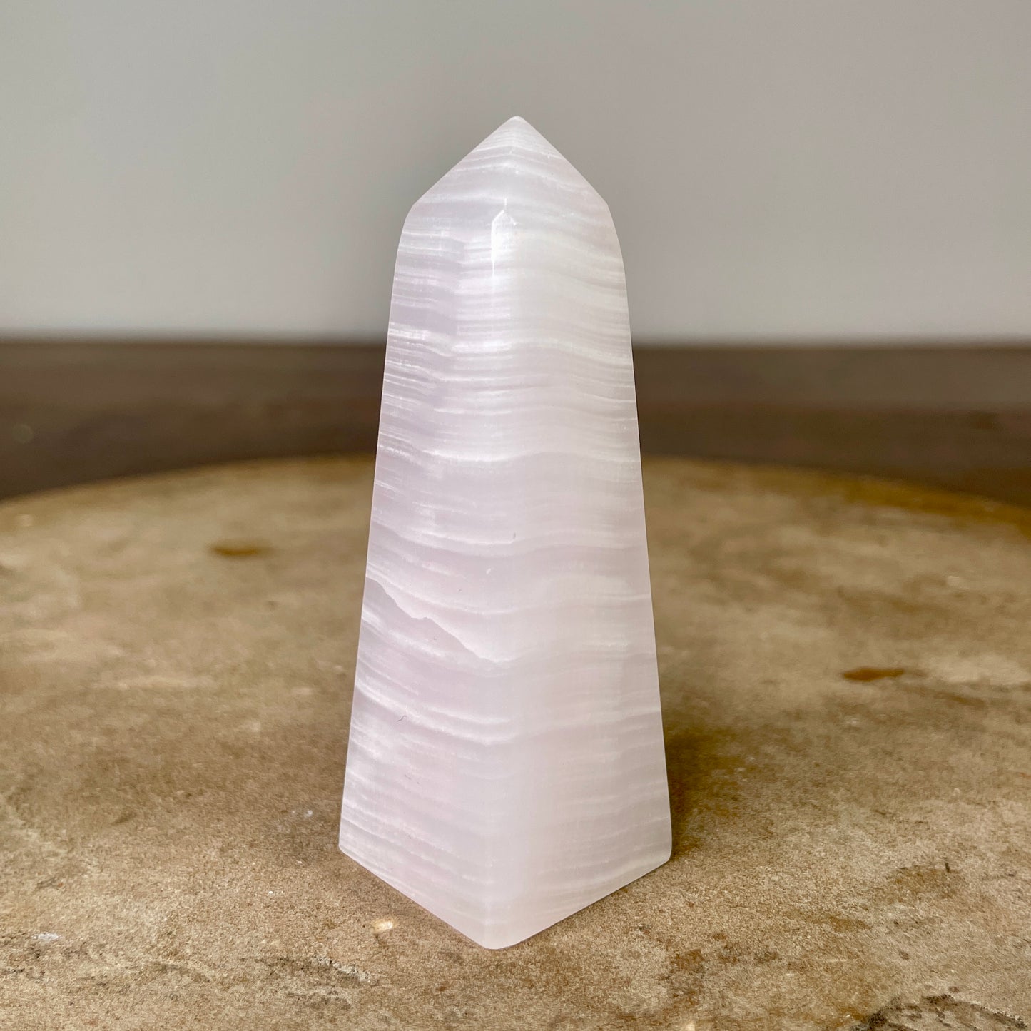 Pink Mangano Calcite Tower 7.5CM