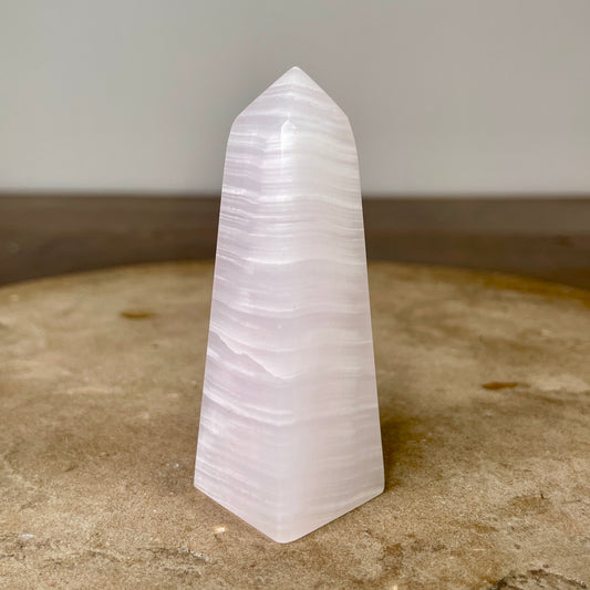 Pink Mangano Calcite Tower 7.5CM