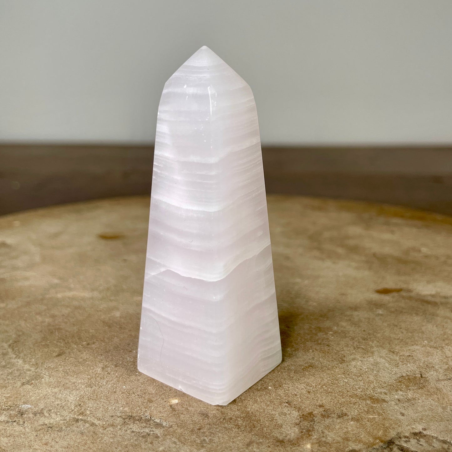 Pink Mangano Calcite Tower 7.5CM