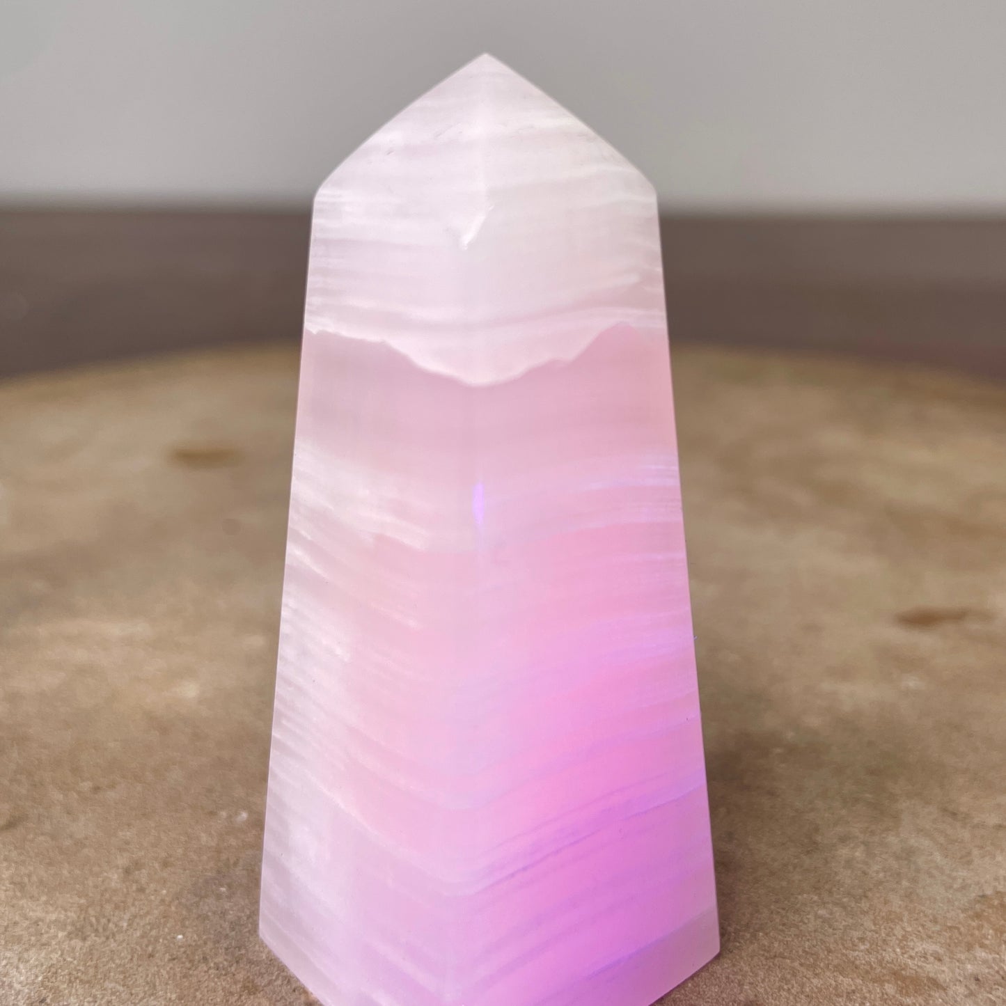 Pink Mangano Calcite Tower 6.5CM