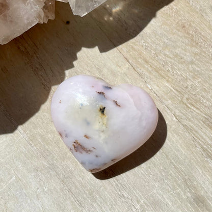 Pink Opal Heart 3CM