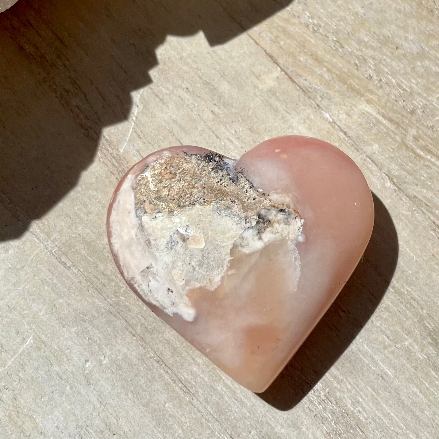 Pink Opal Heart 3CM