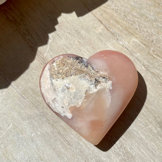 Pink Opal Heart 3CM