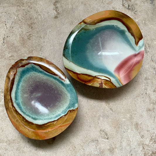 Polychrome Jasper Bowl Duo