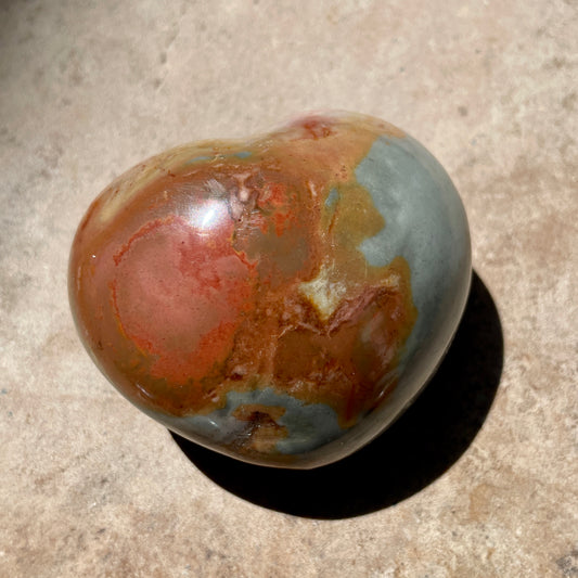 Polychrome Jasper Heart 7CM