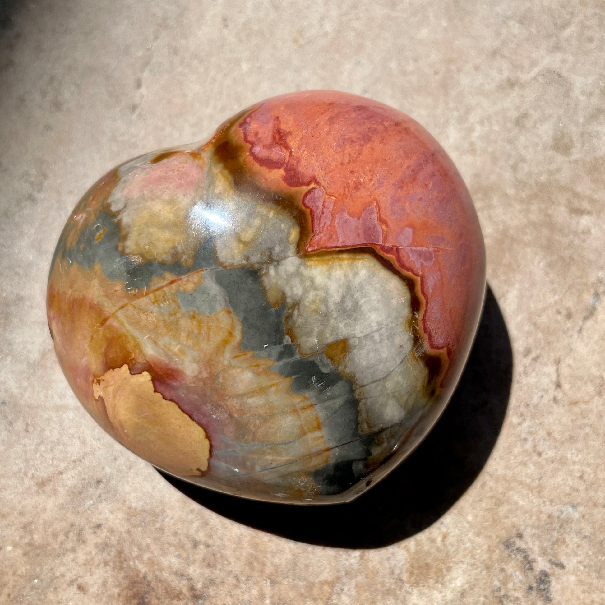 Polychrome Jasper Heart 8CM