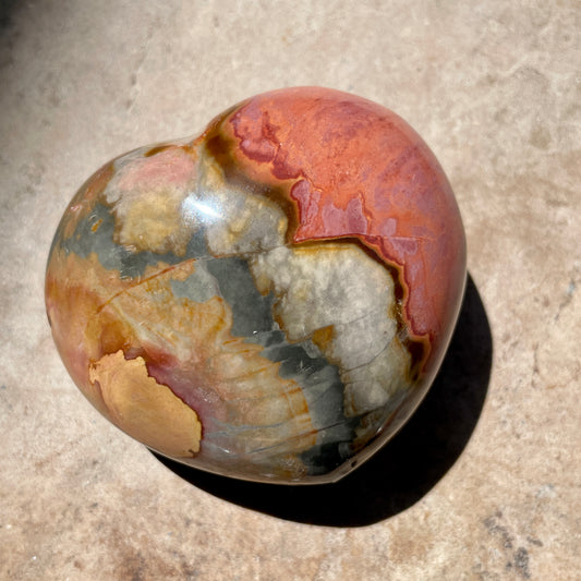 Polychrome Jasper Heart 8CM