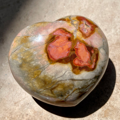 Polychrome Jasper Heart 8CM