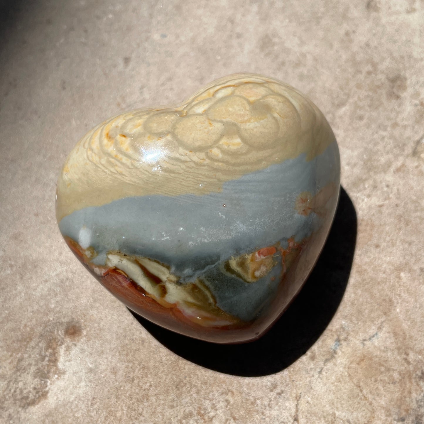 Polychrome Jasper Heart 7CM