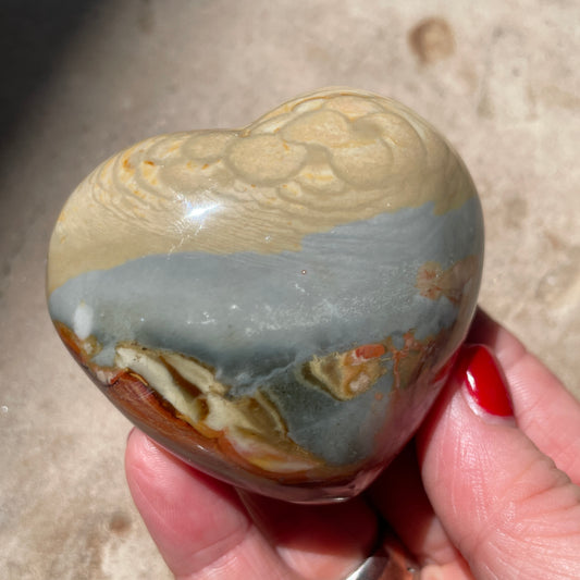 Polychrome Jasper Heart 7CM