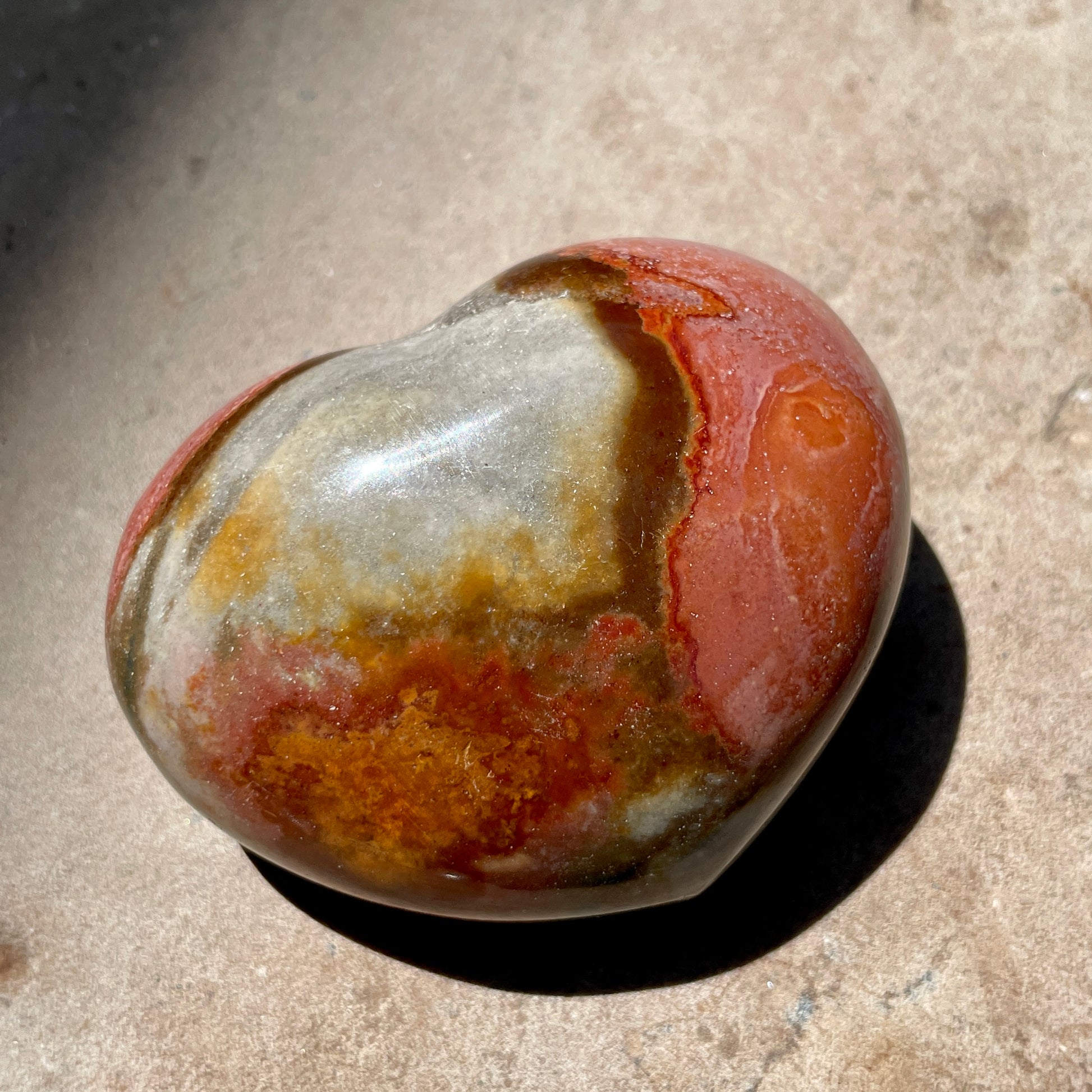Polychrome Jasper Heart 6CM