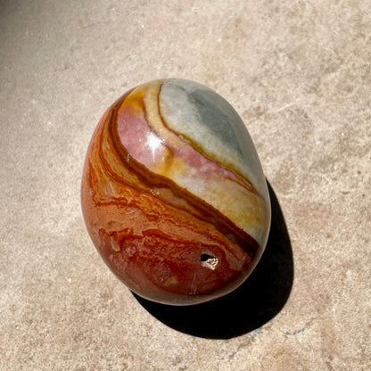 Polychrome Jasper Palm stone 4.5CM