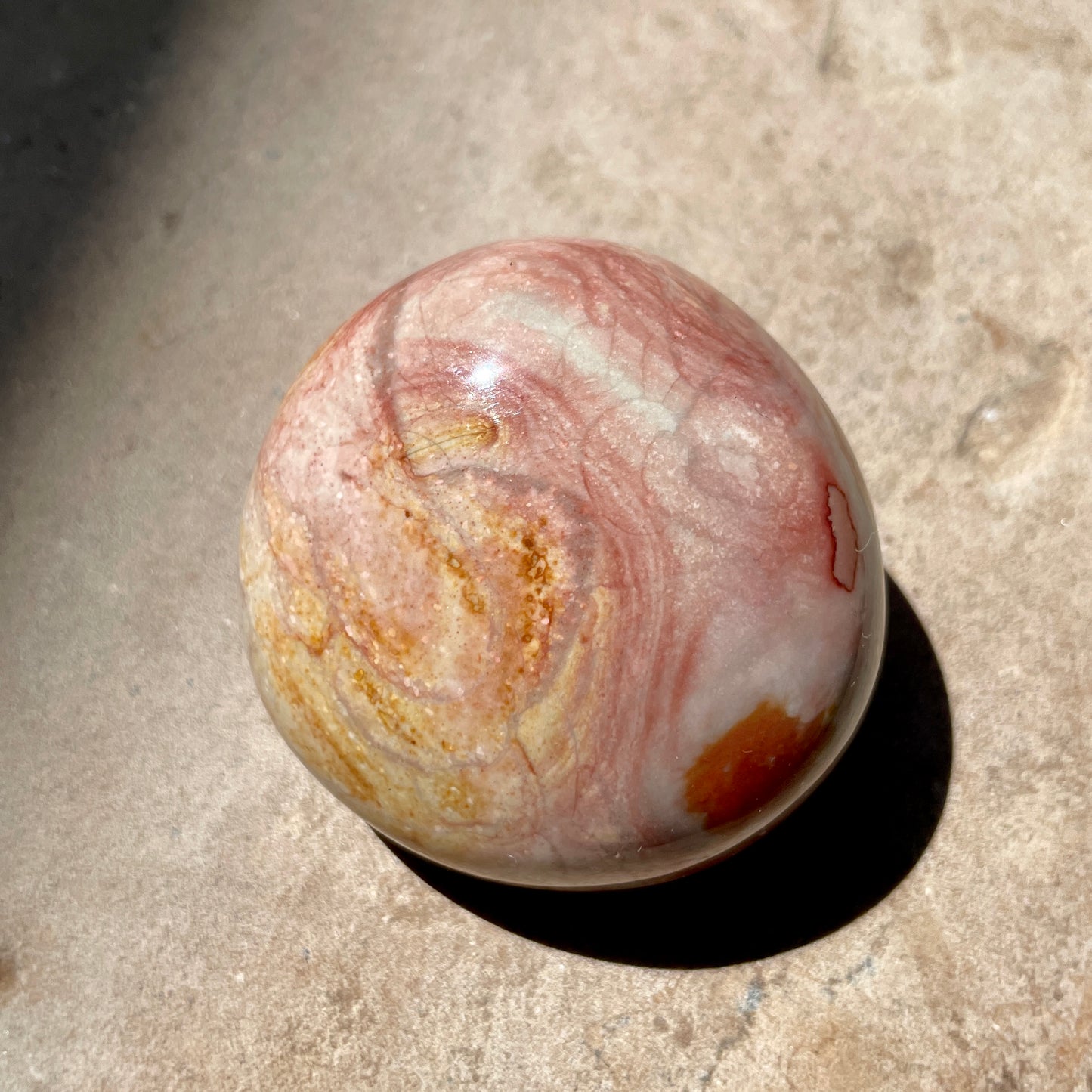 Polychrome Jasper Palm  stone 5CM