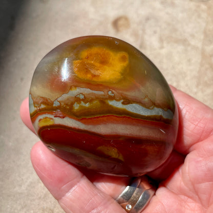 Polychrome Jasper Palm stone 6CM