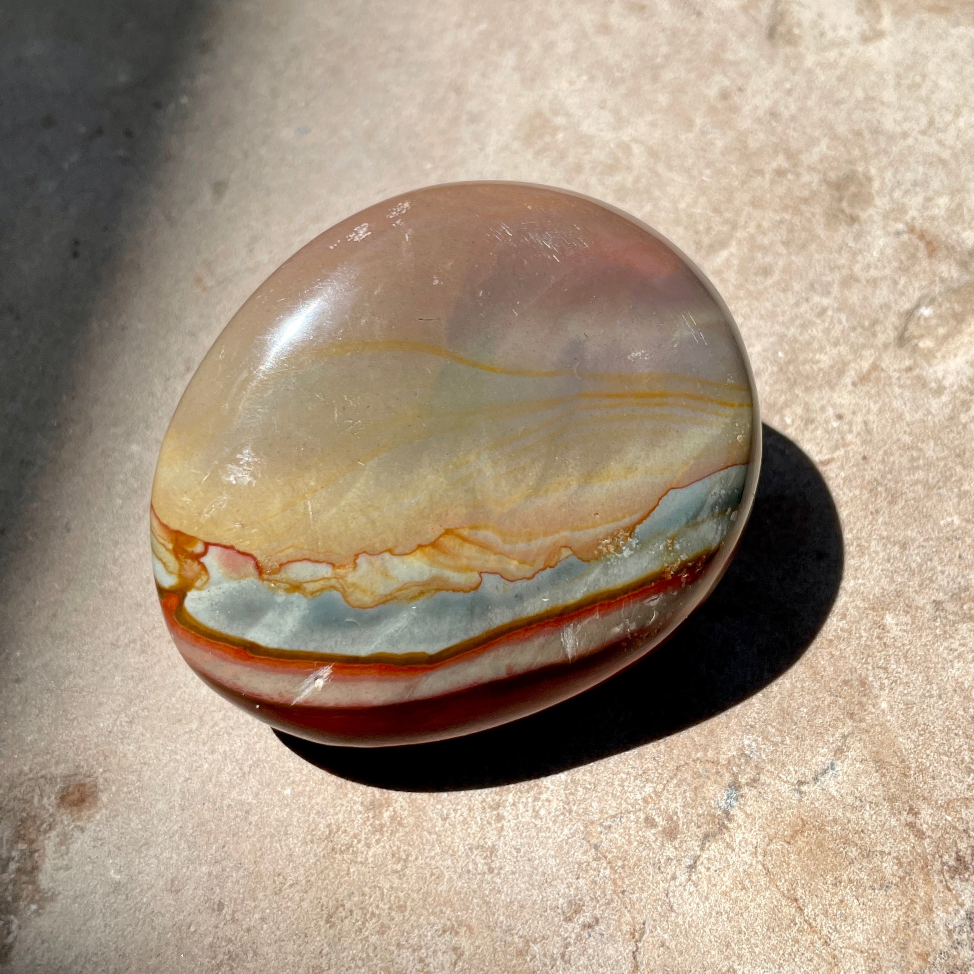 Polychrome Jasper Palm stone 6CM
