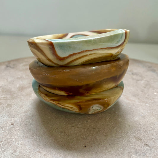 Polychrome Jasper Bowl Trio