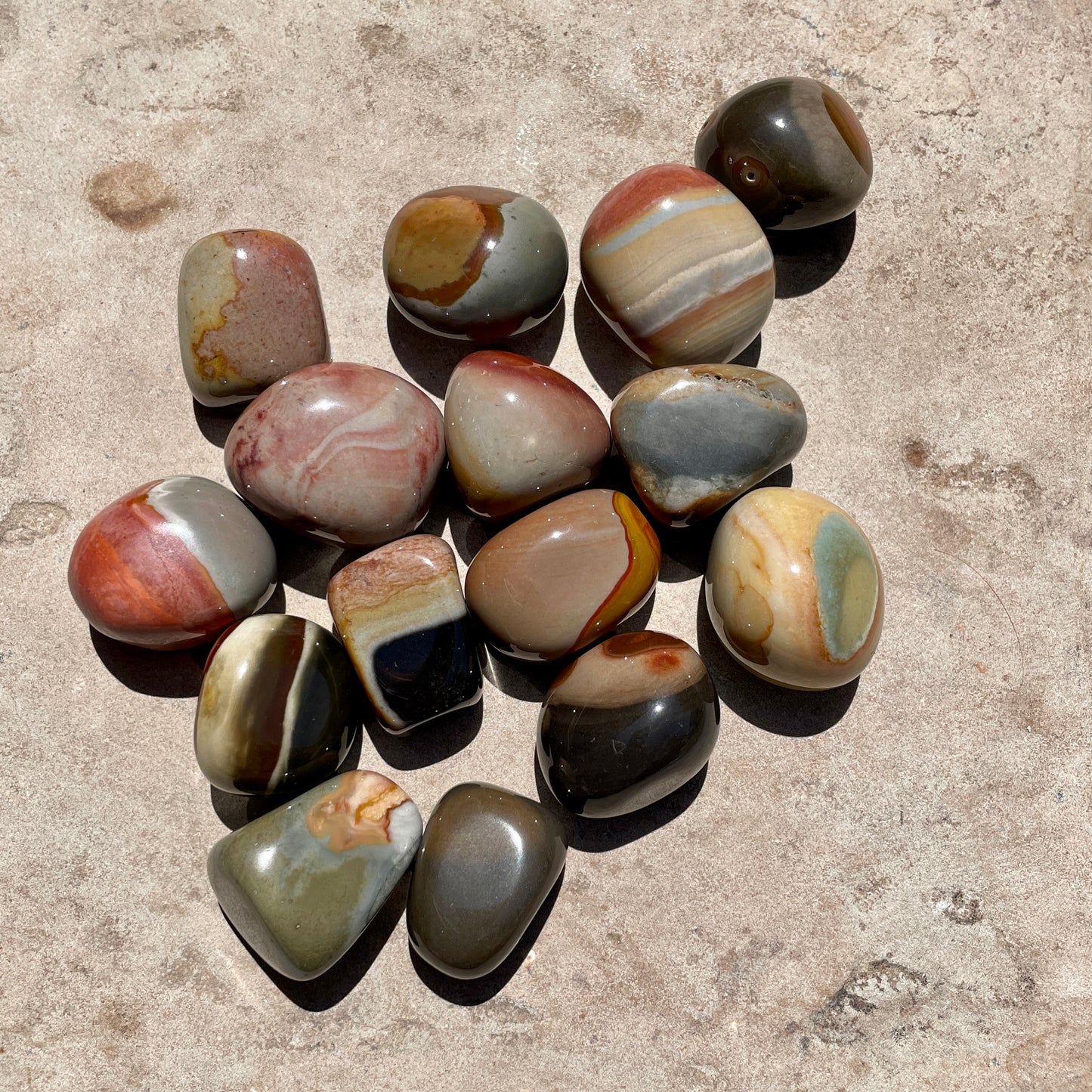 Polychrome Jasper Tumbles