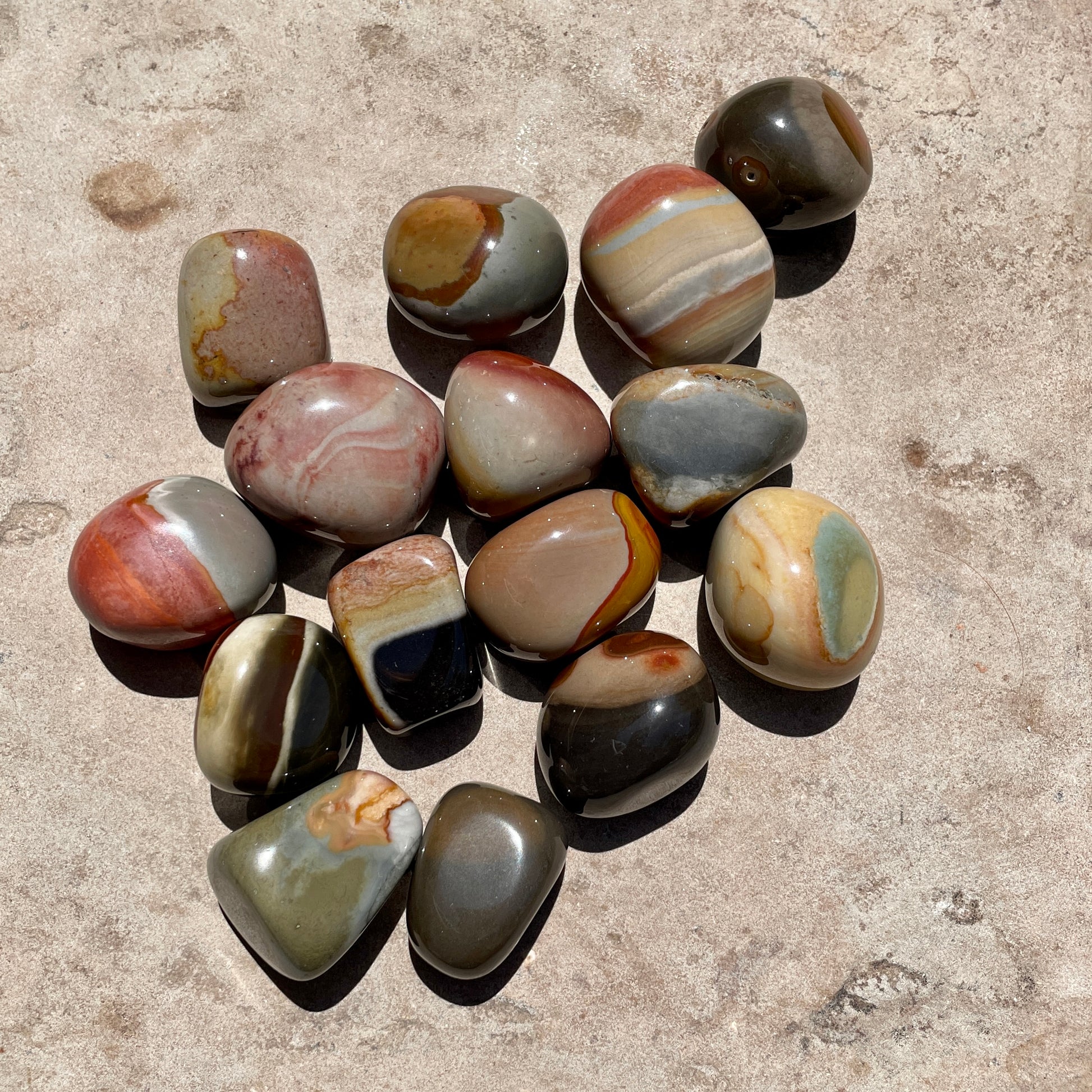Polychrome Jasper Tumbles
