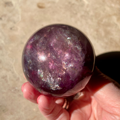 Purple Fluorite Sphere 6CM