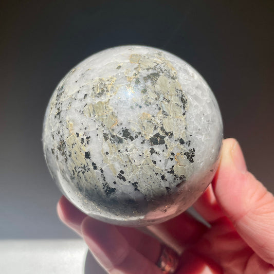 Pyrite Quartz Sphere 6.5CM