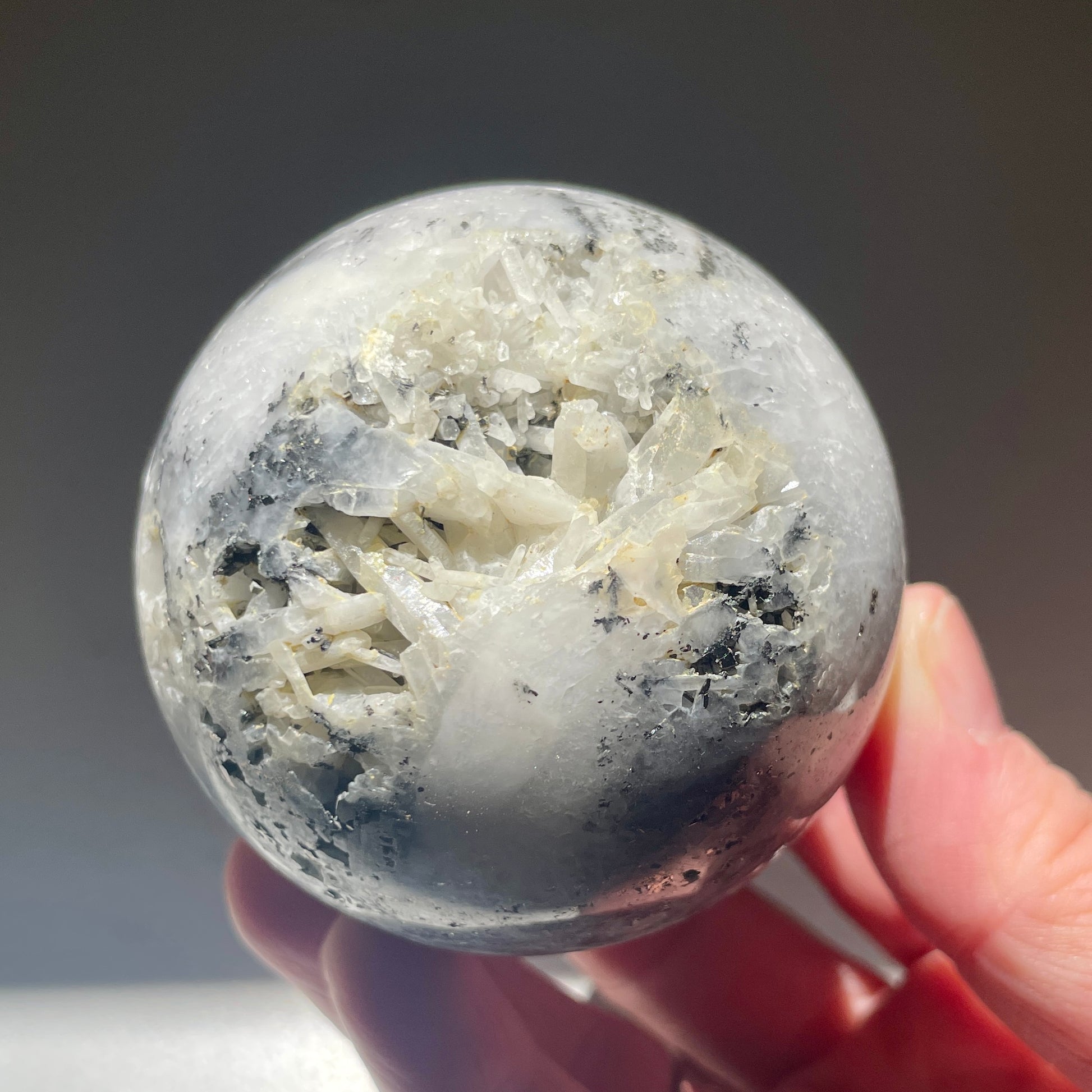 Pyrite Quartz Sphere 6CM