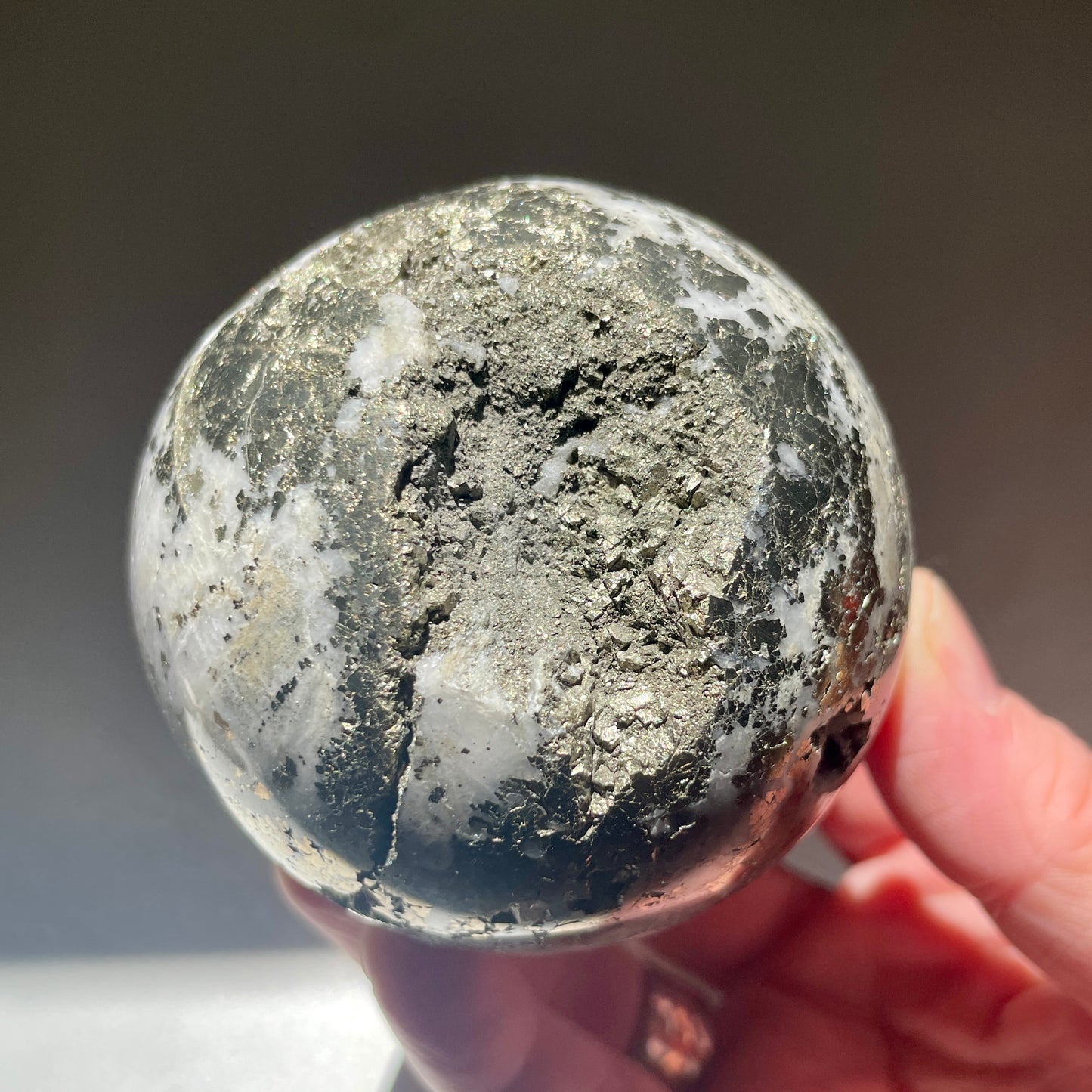 Pyrite Quartz Sphere 6.5CM