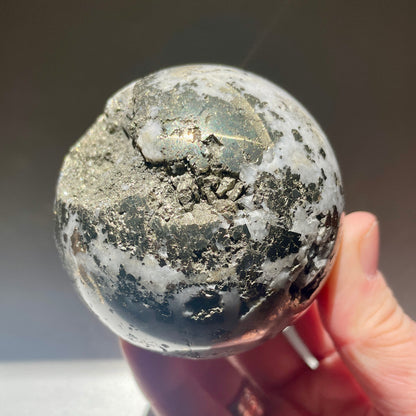 Pyrite Quartz Sphere 6.5CM