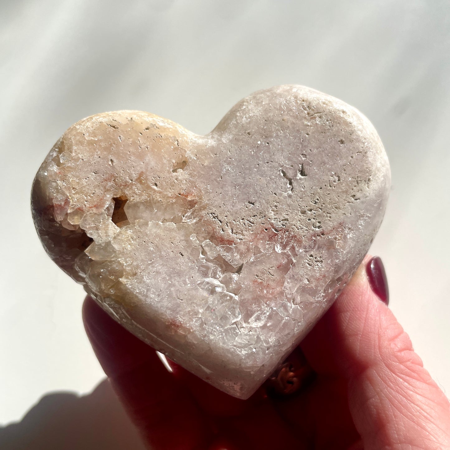 Pink Amethyst heart 7CM