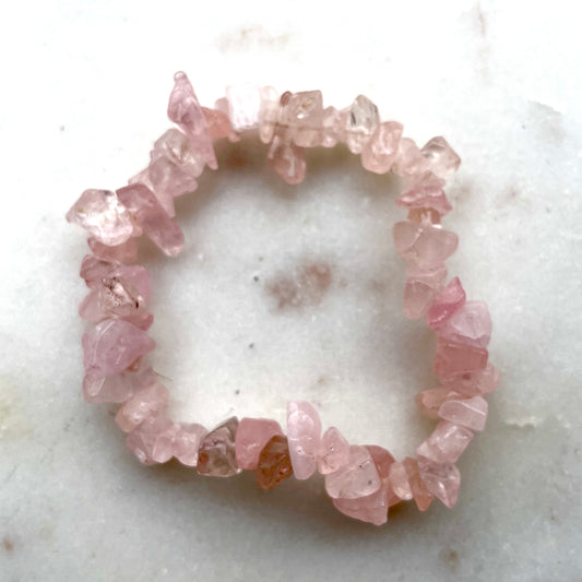 Rose Quartz Chip bracelet