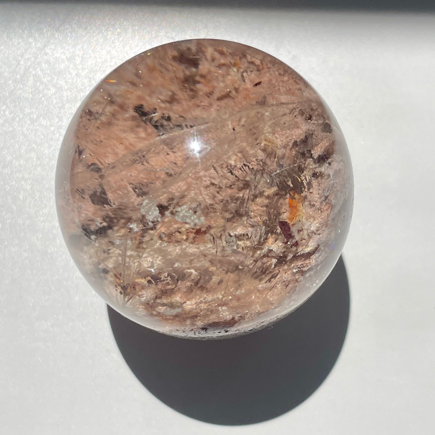Golden Rutile Garden Quartz sphere 3.5CM
